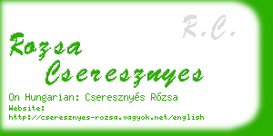rozsa cseresznyes business card
